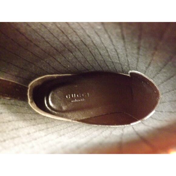 NIB GUCCI 323551 EDITH CUIR BROWN LUXOR LEATHER ELASTICIZED ANKLE BOOTS 39.5 - Picture 10 of 12